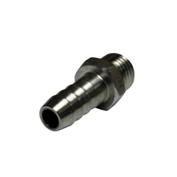 M14X1.5 Male Thread To 10mm 3/8” Hose Barb Stainless Steel Fitting Adapter