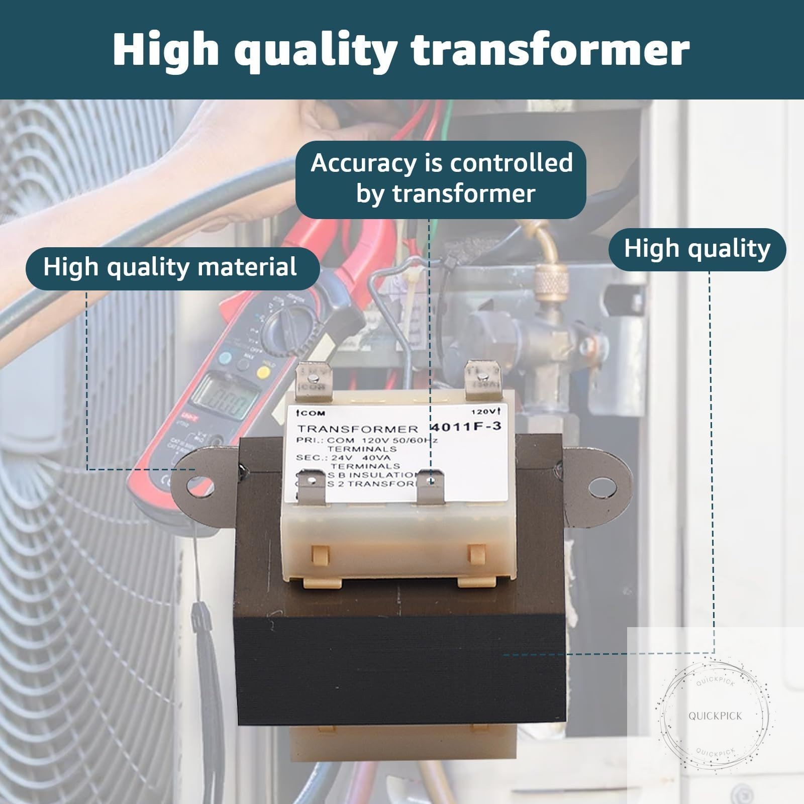 4011F-3 120V to 24V Transformer 40VA for Trane Furnace, Compatible with Furnaces