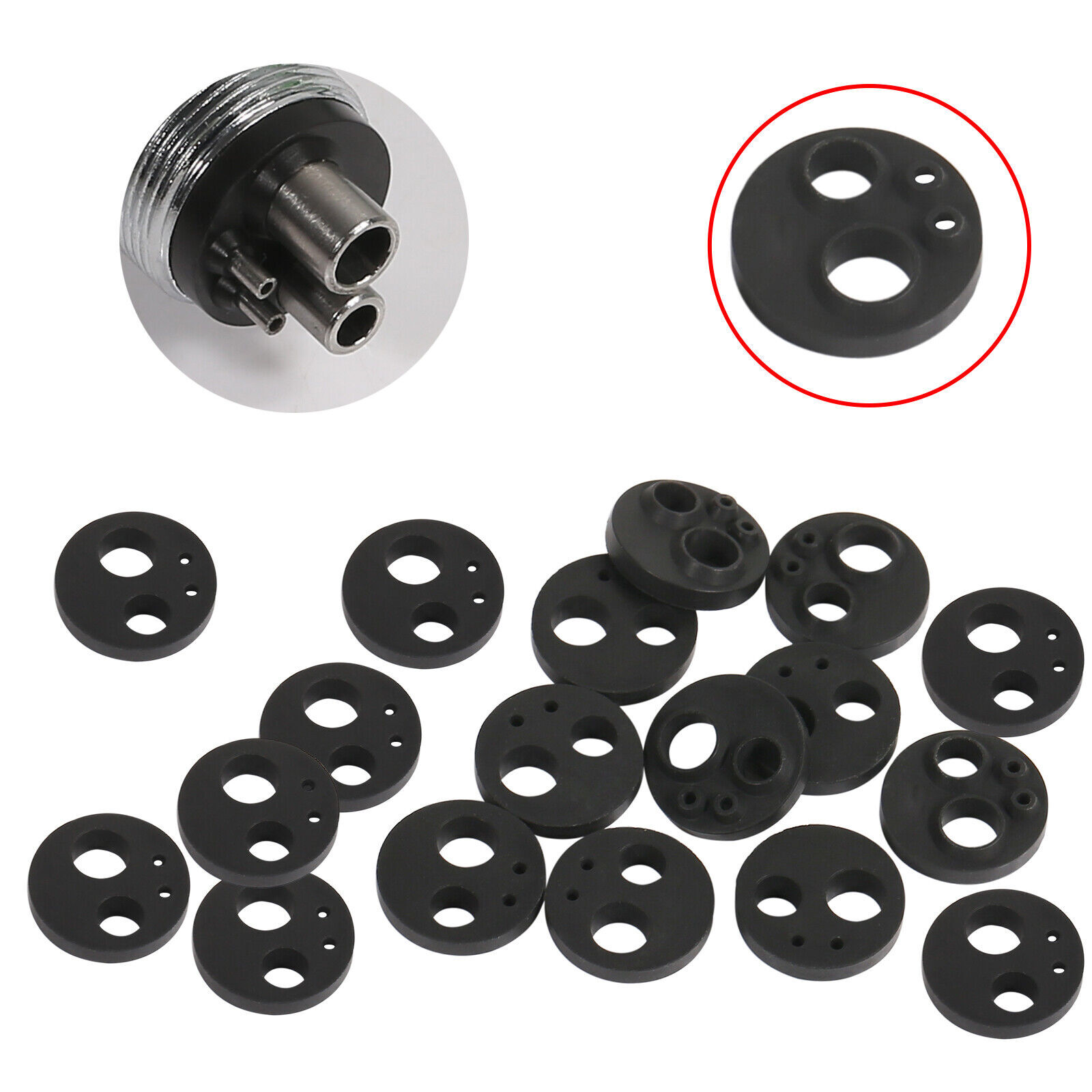 Dental Rubber Seal Gasket 2/4/6 hole for High Low Speed Handpiece Turbine