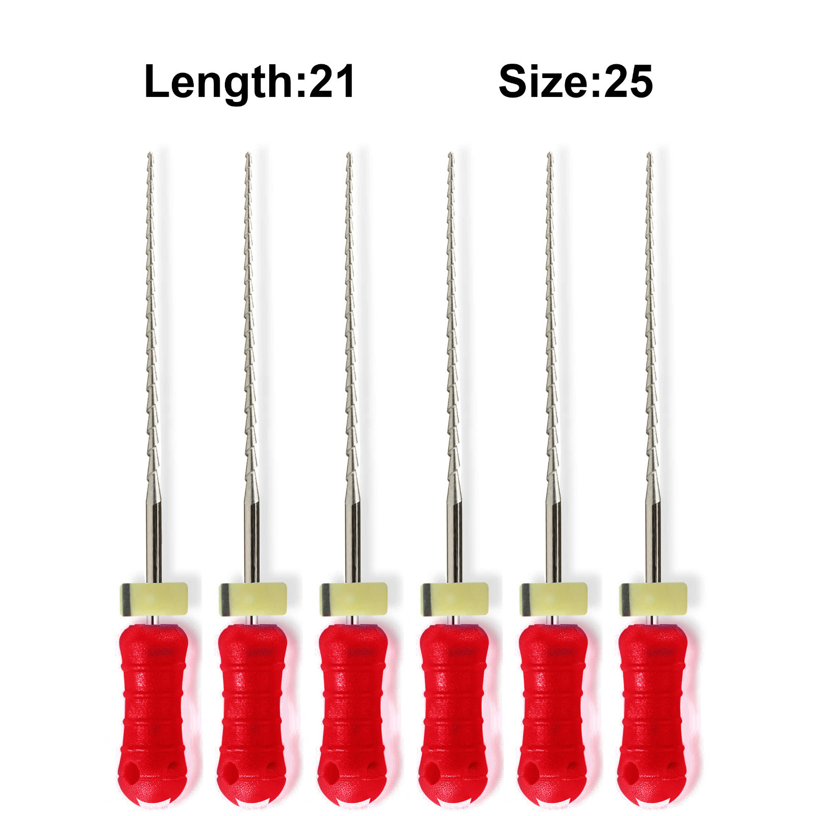 Sky Choice Hedstrom Files – 21 mm Length, Size 25 Red w/Rubber Stopper 6/Pkg