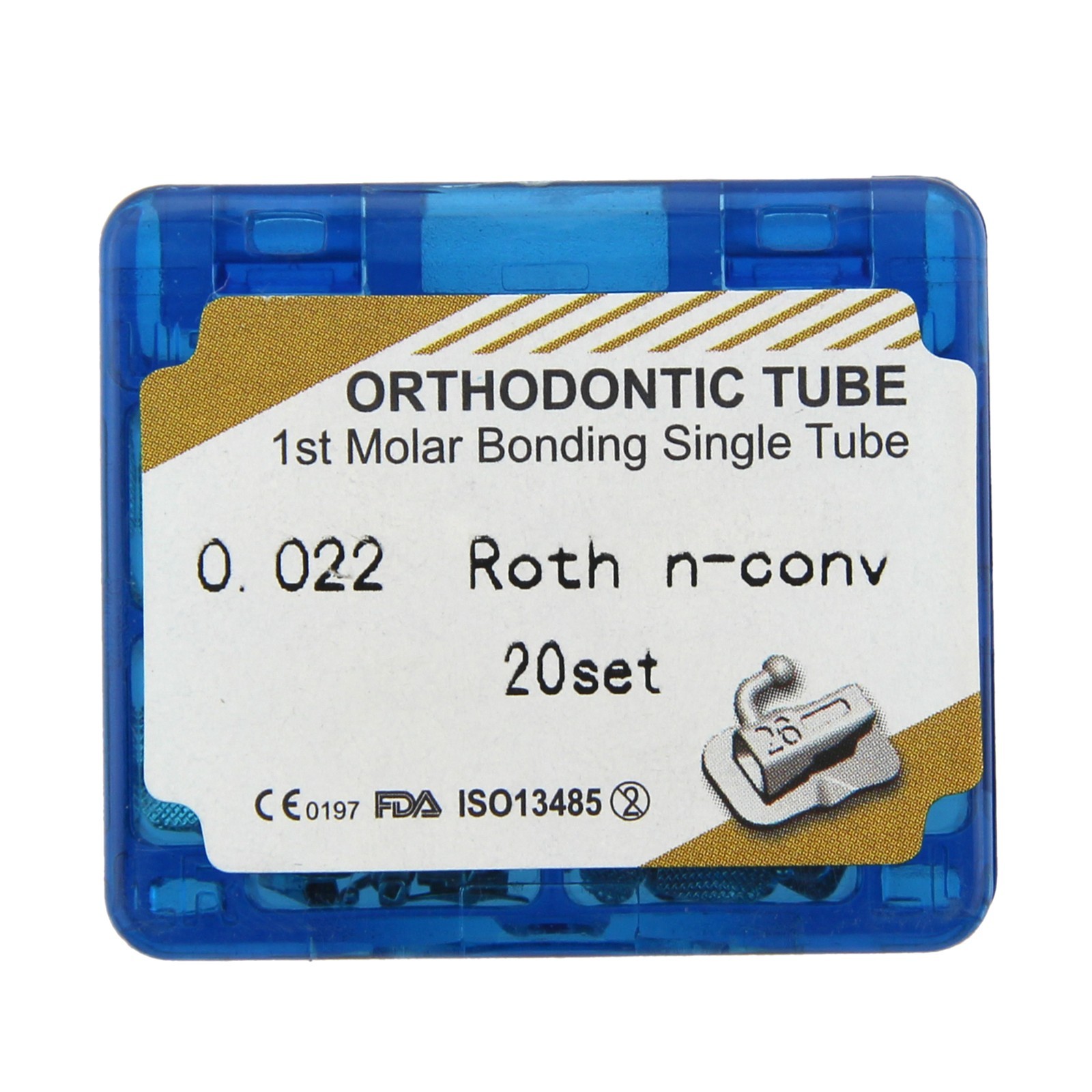 Dental Orthodontic Buccal Tubes 1st 2nd Molar Bondable Tube Roth MBT 022 Single