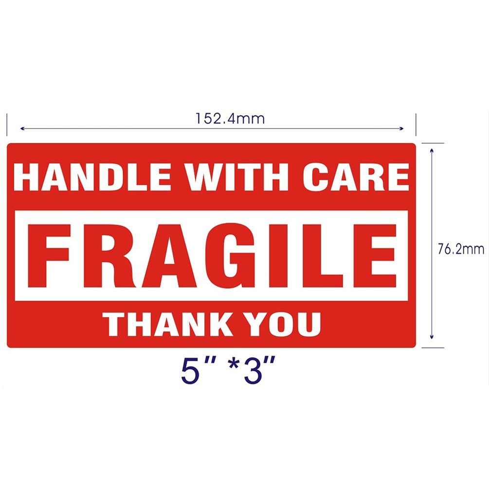 10 Rolls 3×5 500/Roll FRAGILE Stickers Handle With Care Thank You Shipping Label