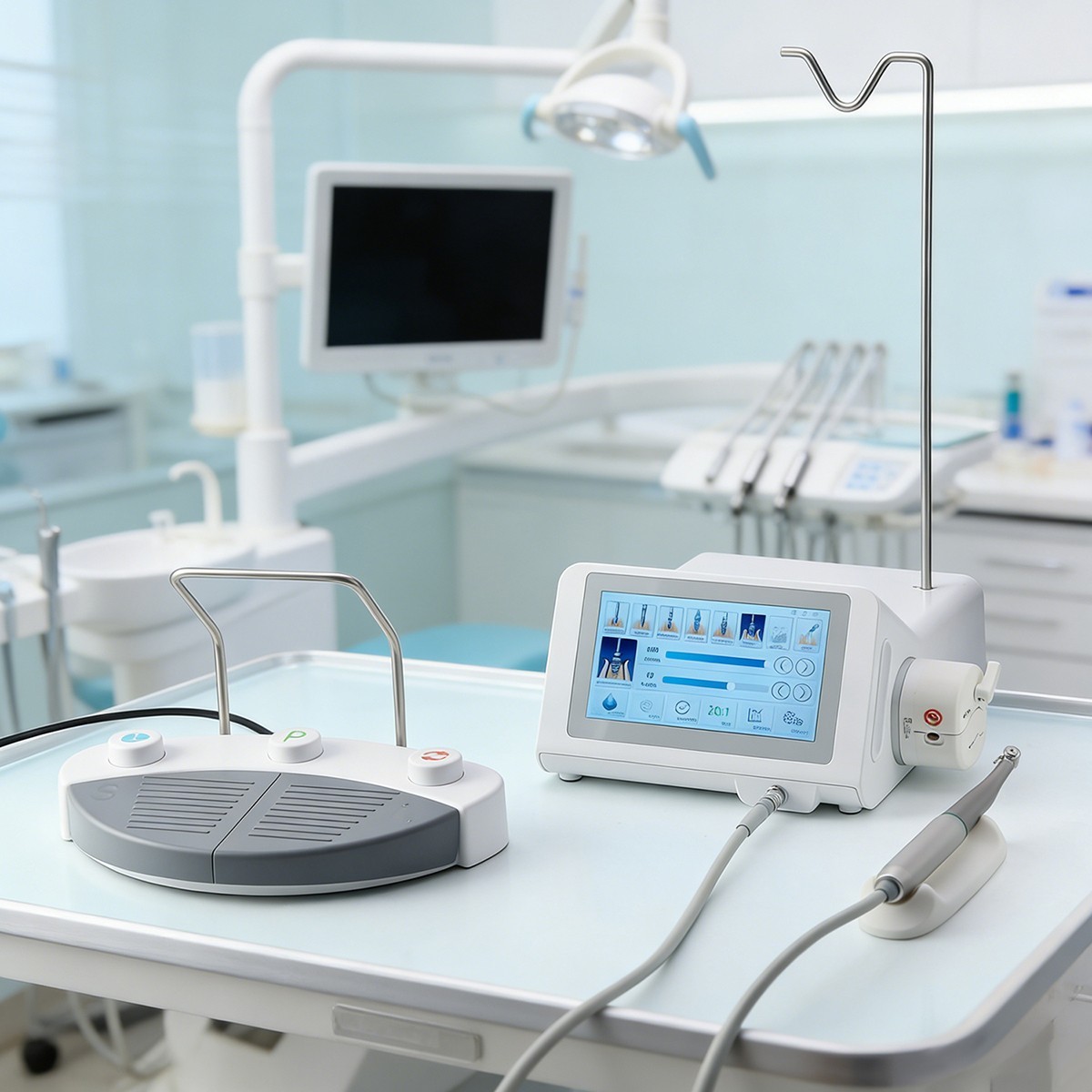 AZDENT Dental Surgical Implant System Motor Touch Screen+20:1 LED Handpiece