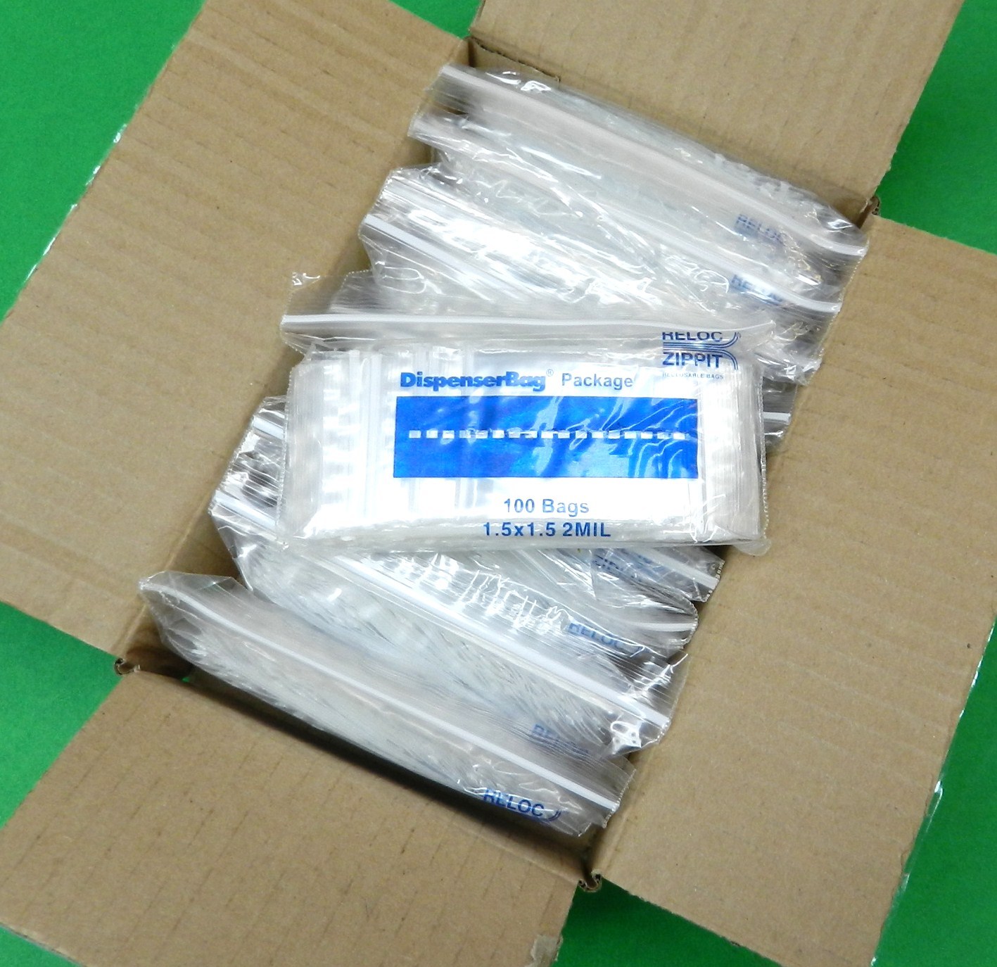 1000 Reloc Zippit Bags 1-1/2 x 1-1/2 Clear Square 1.5 x 1.5″ Poly Baggies 1,000