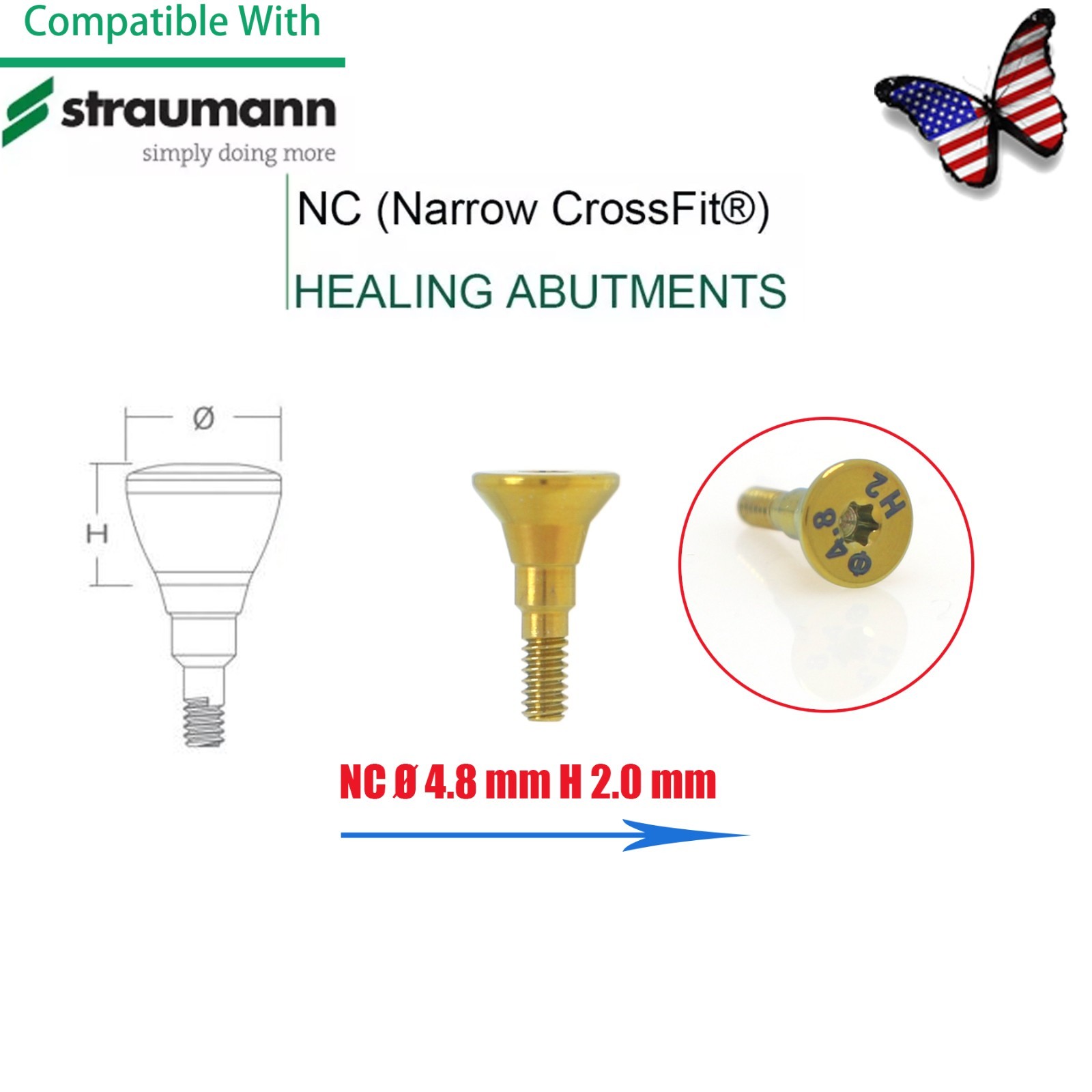 US Implant Accessories Healing Closure Abutment Fit Straumann ITI Dental Clinic