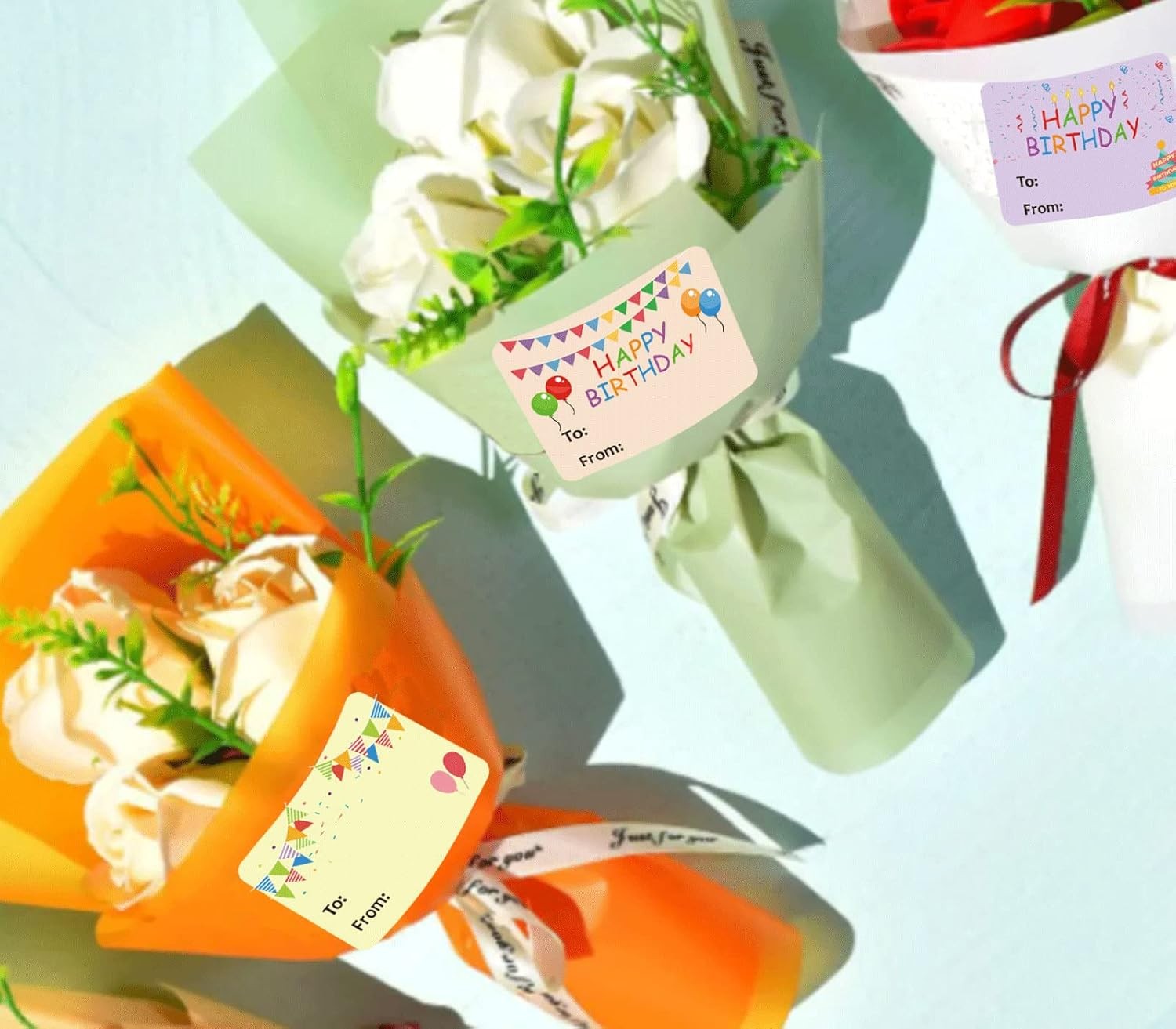 Happy Birthday Gift Tags Name Stickers 1.5 x 2 2×1.5 Inch, Rectangle