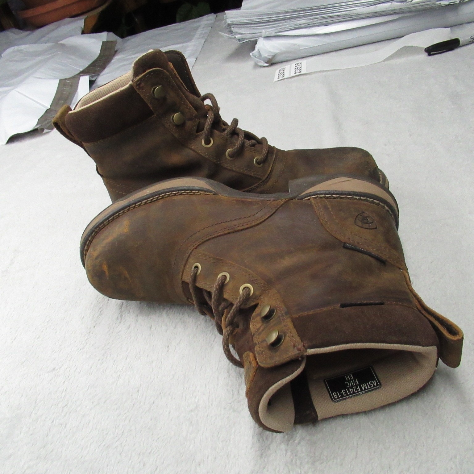 Ariat Anthem Womens Work Boots 6B Brown Leather Waterproof Composite Toe Vietnam