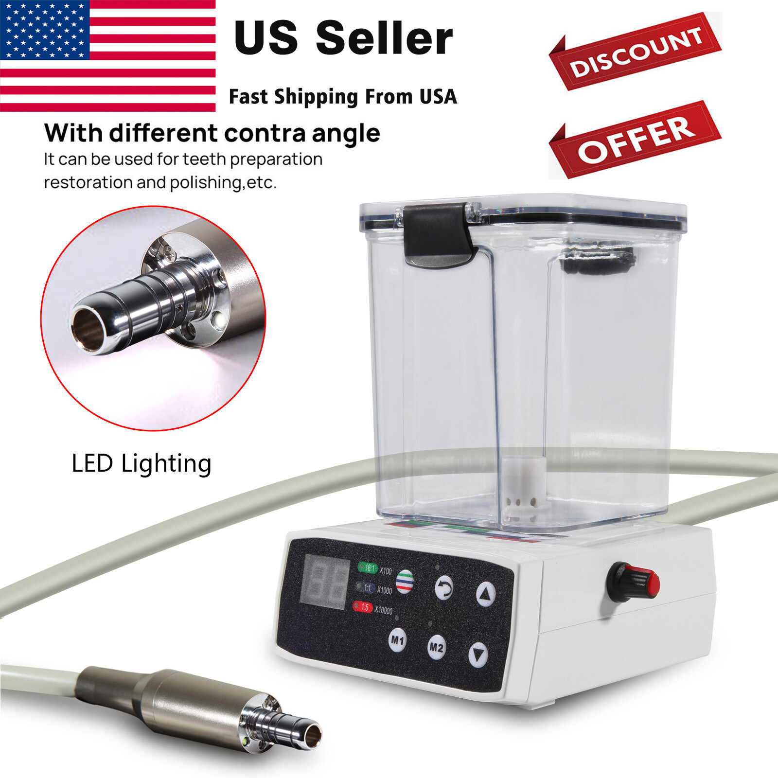 Electric Dental Motor w/ Water Tank (No 1:5 Handpiece)