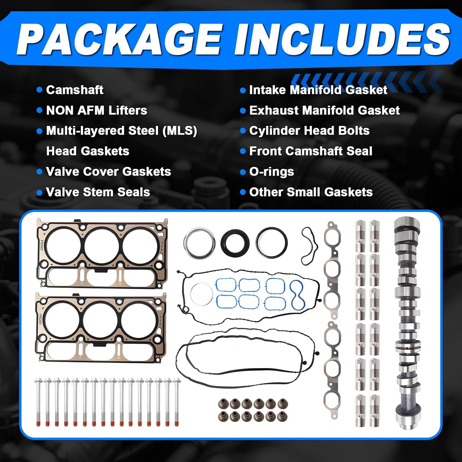N.o.n-A.F.M DOD Conversion Kit w/Camshaft Lifters for 14-20 Silverado Sierra 4.3