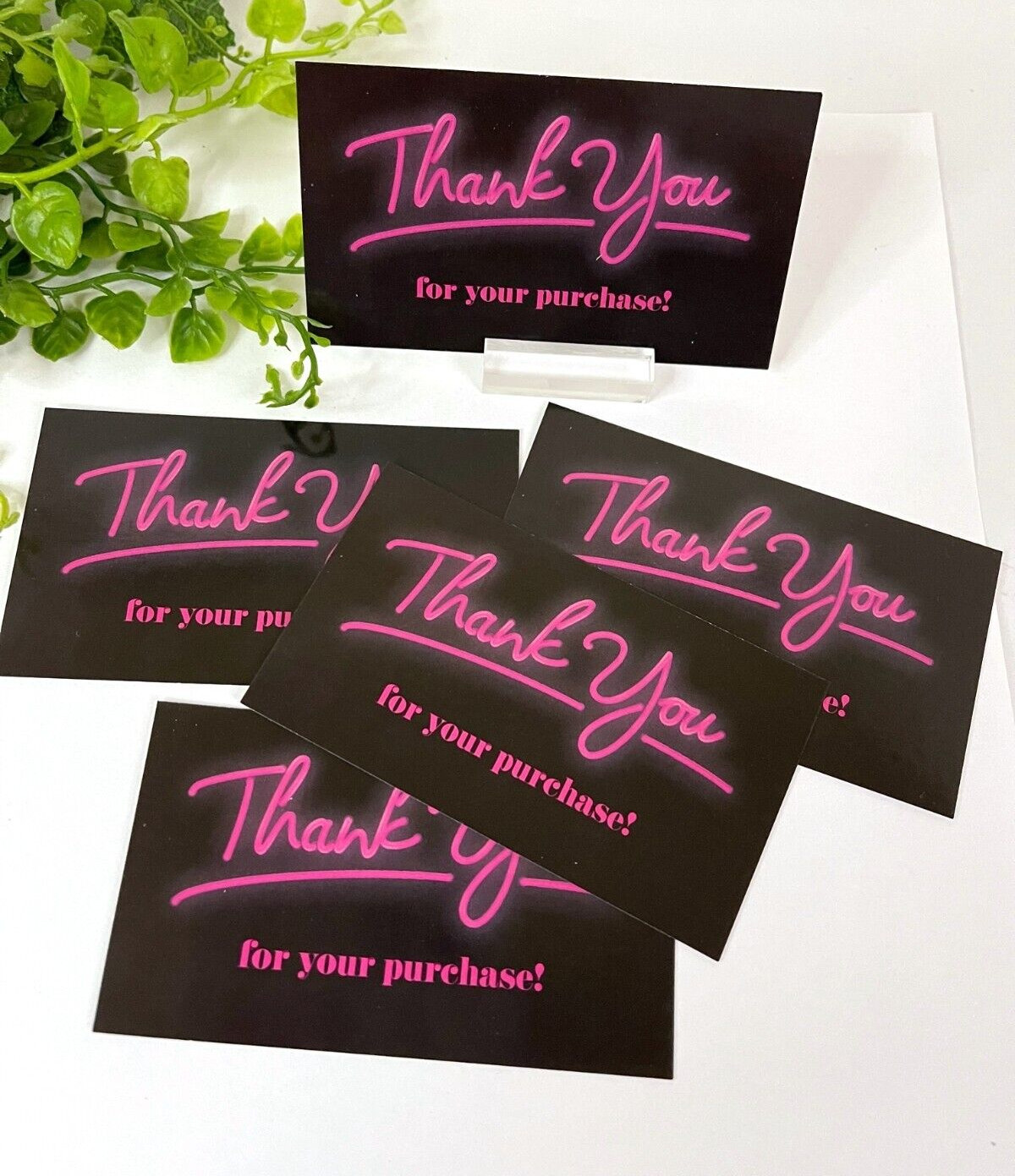50x Business Cards, Thank You for Your Purchase 3.5×2″ Variety Pack