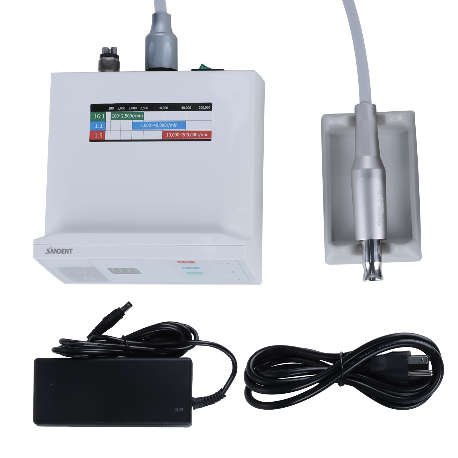 SANDENT Dental Brushless Electric LED Micro Motor Internal Spray E-type 3.4Ncm