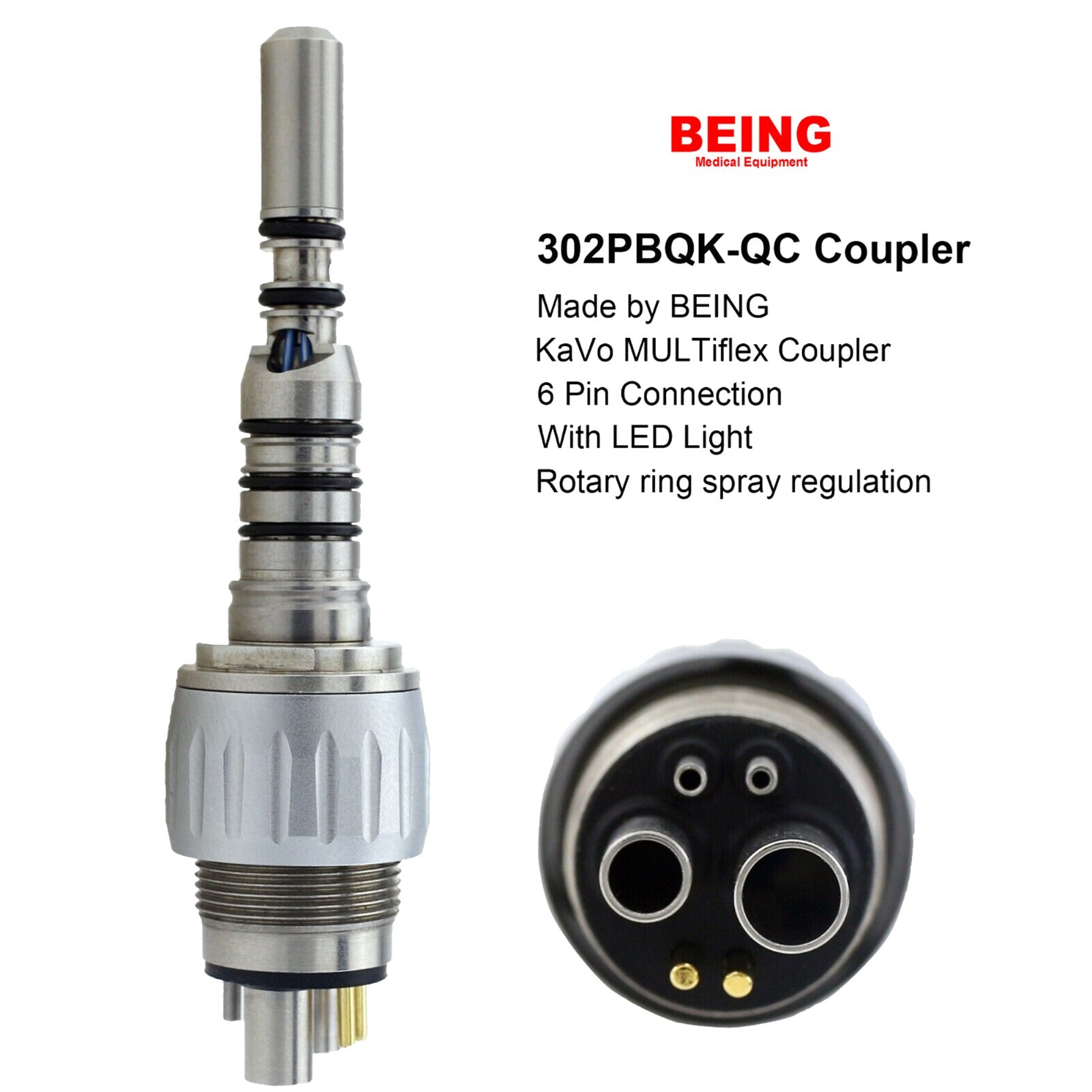 BEING Dental Small Mini Head High Speed Handpiece Fiber Optic For KaVo MULTIflex