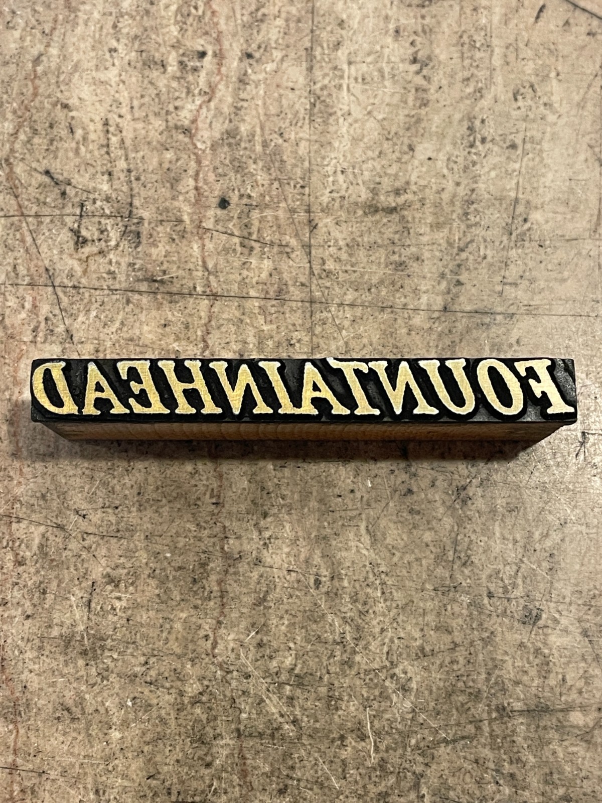 Printing Letterpress Print Block Fountainhead Title Lettering (2970)