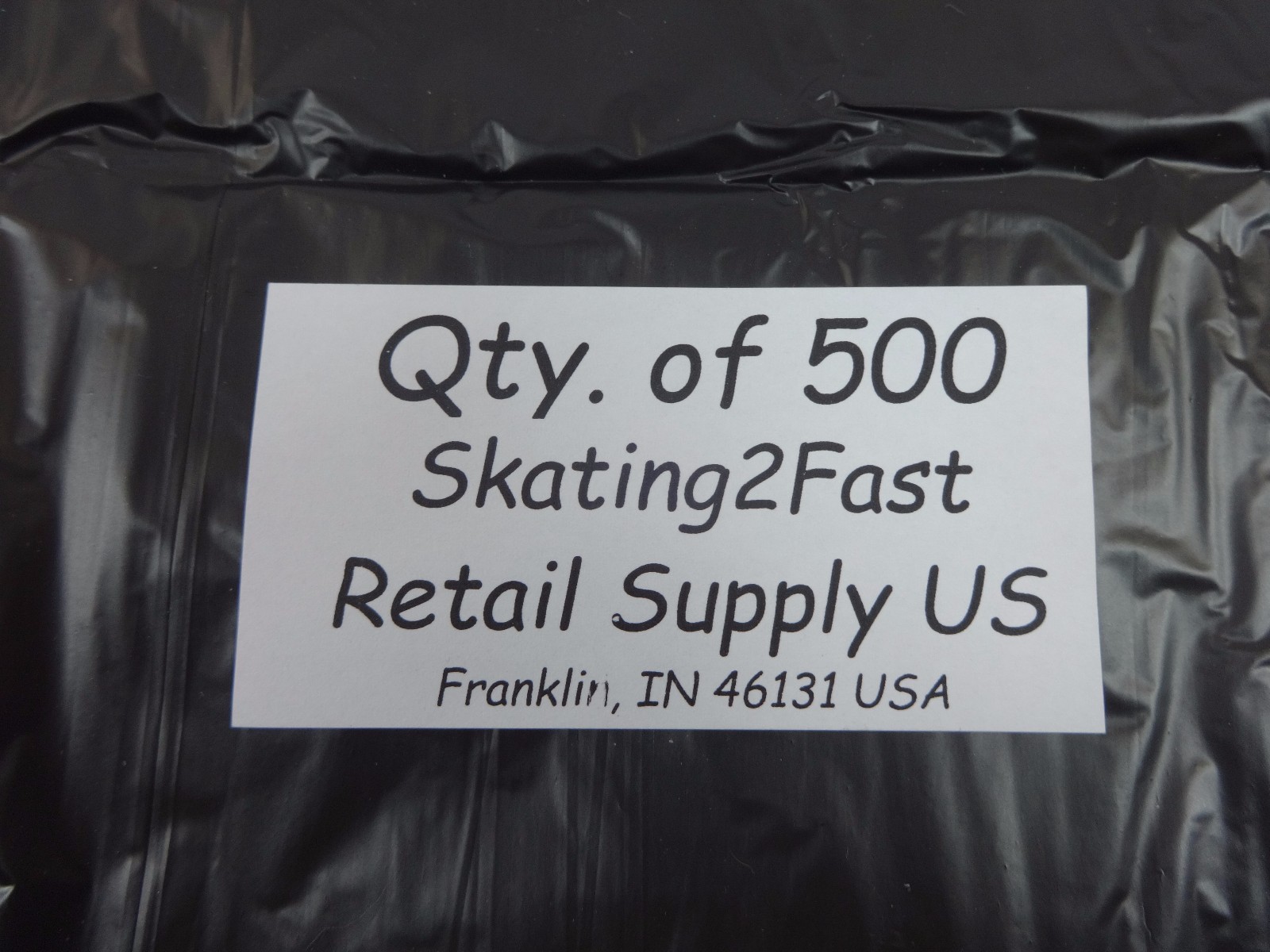 500 Qty. Plastic T-Shirt Shopping Bags 1/6 Black with Handles 11.5″ x 6.5″ x 22″