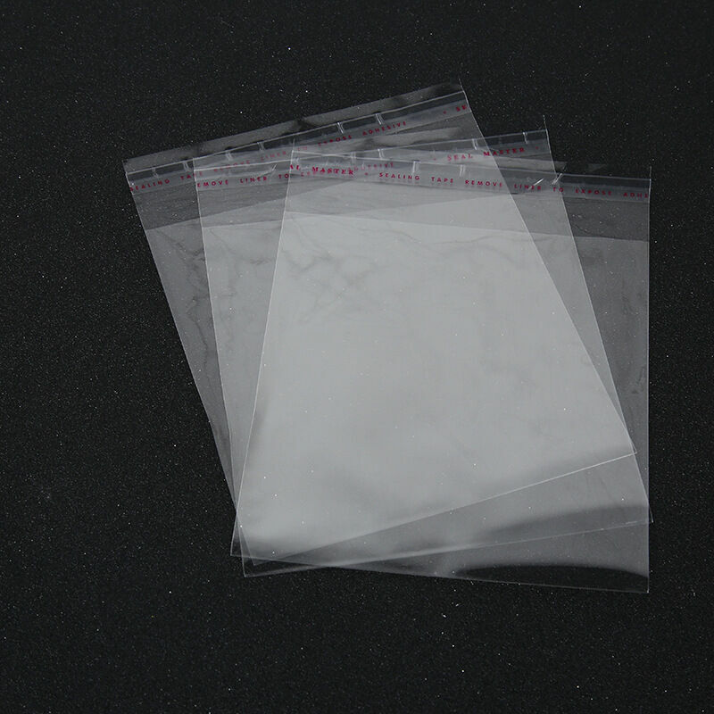 Clear Cellophane Cello Bags Plastic OPP Card Display Self Adhesive Peel Seal