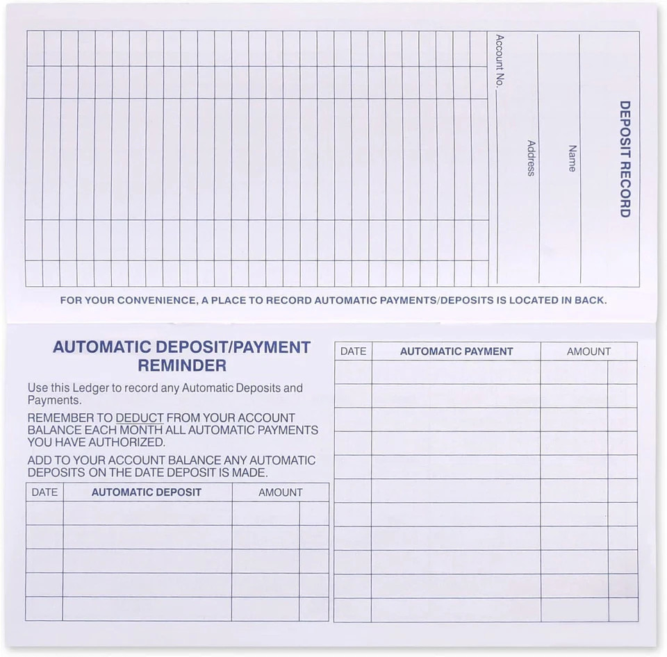 24 PCS Check Registers for Personal Checkbook, Easy to Read Checkbook Register