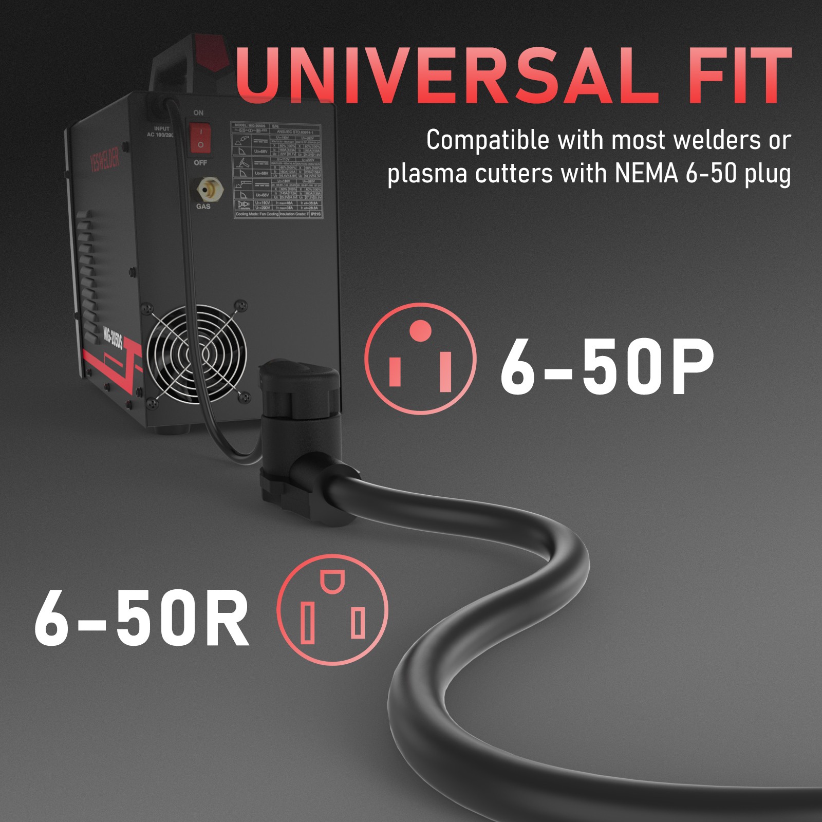 20ft / 40ft 220 Volt 50 Amp, 8/3 Welder Extension Cord for Welding Machine