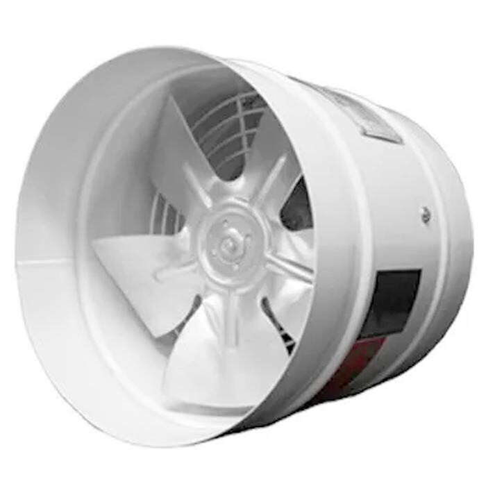 Axial Tube Type Extractor Duct 10″Ø, 5 Blades, 1105m3/hr, 58dB, 127V/1F/60Hz