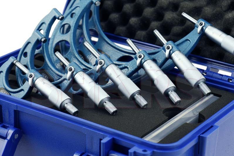 SHARS 0-6″ SOLID METAL FRAME MICROMETER SET NEW R}