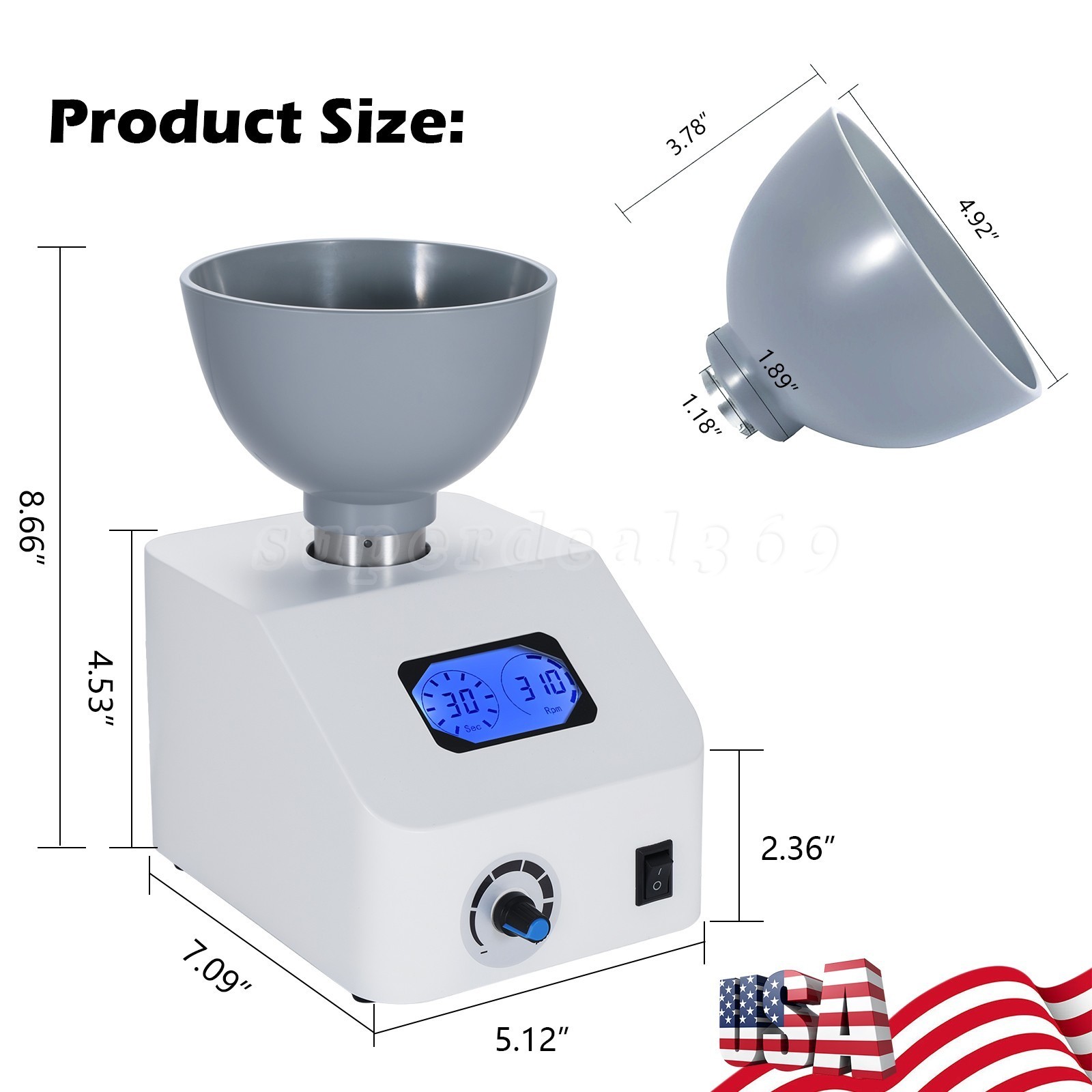 ALGINATE DENTAL MIXER LAB IMPRESSION MATERIAL 110V or 220V ne
