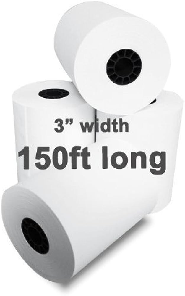 3 x 150 feet 1-Ply Bond Receipt POS Cash Kitchen Paper Star SP700- 50 Rolls
