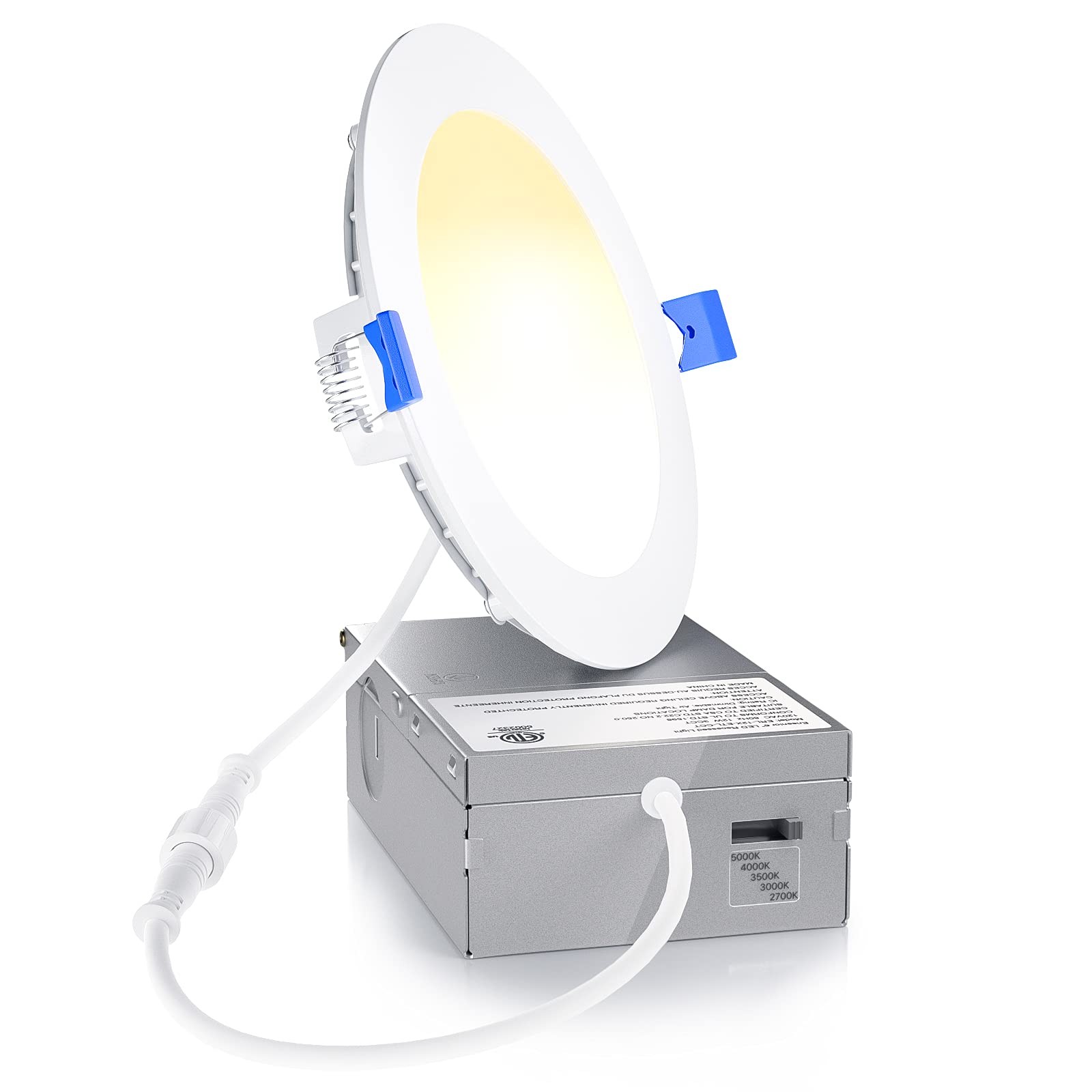 Ensenior 1 Pack 4 Inch LED 4 Inch, 5000k/4000k/3500k/3000k/2700k – 5cct White