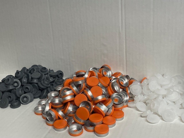1000 Lot 20mm Flip Top Aluminum Crimp Caps for Vials Matte Orange Seals