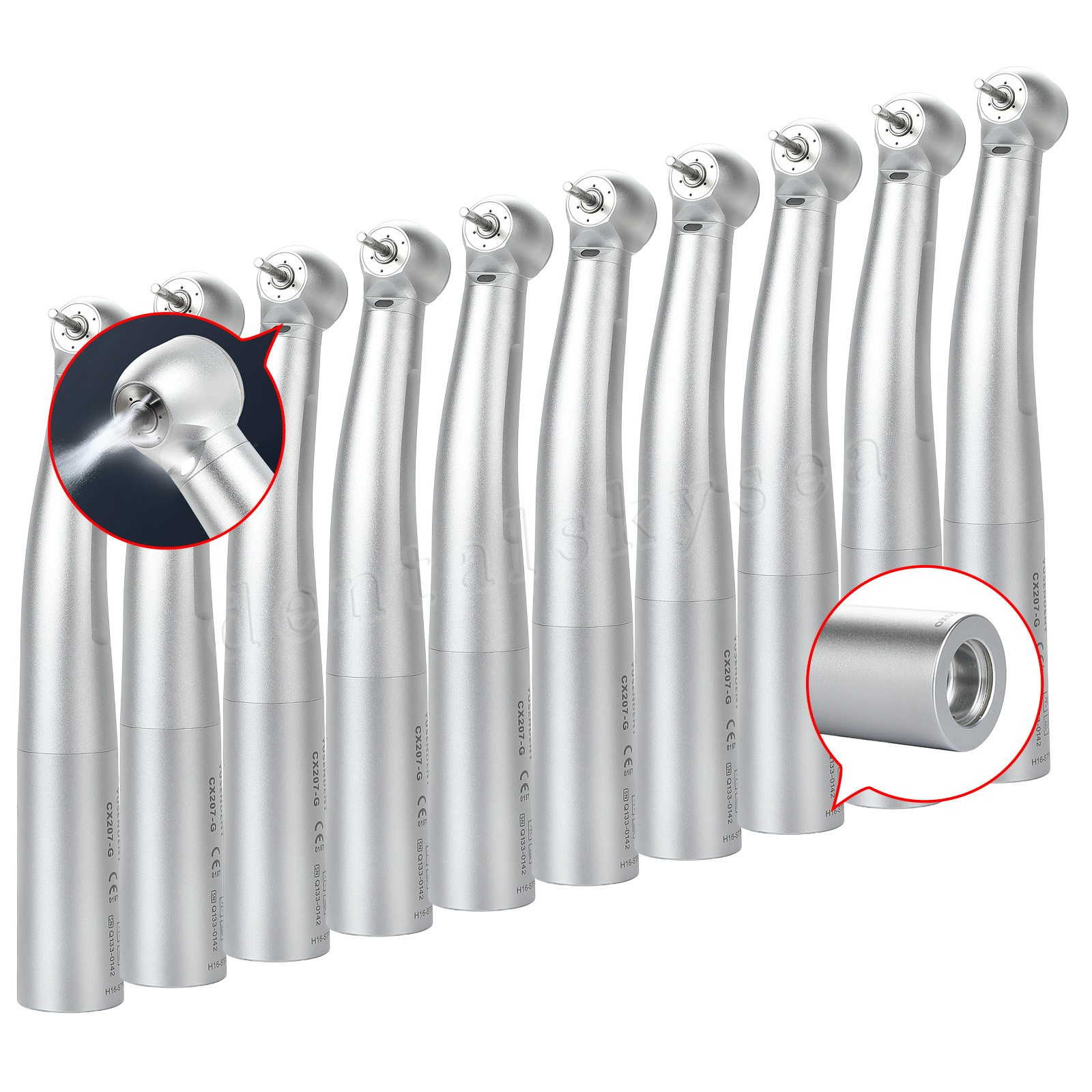 1-10 COXO Dental Fiber Optic LED Turbine Handpiece fit Sirona LED 6H Coupler
