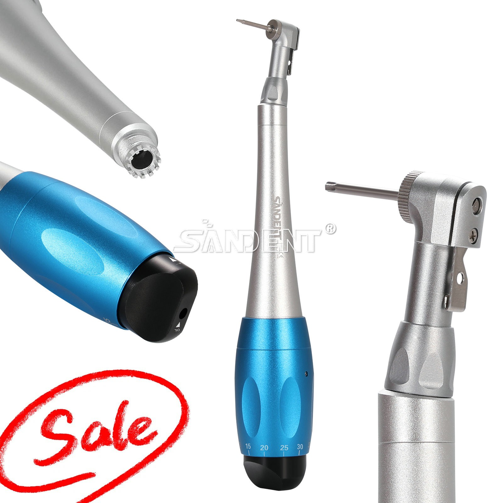 Dental Universal Implant Kit Torque Wrench Contra Angle Handpiece & 16 Drivers