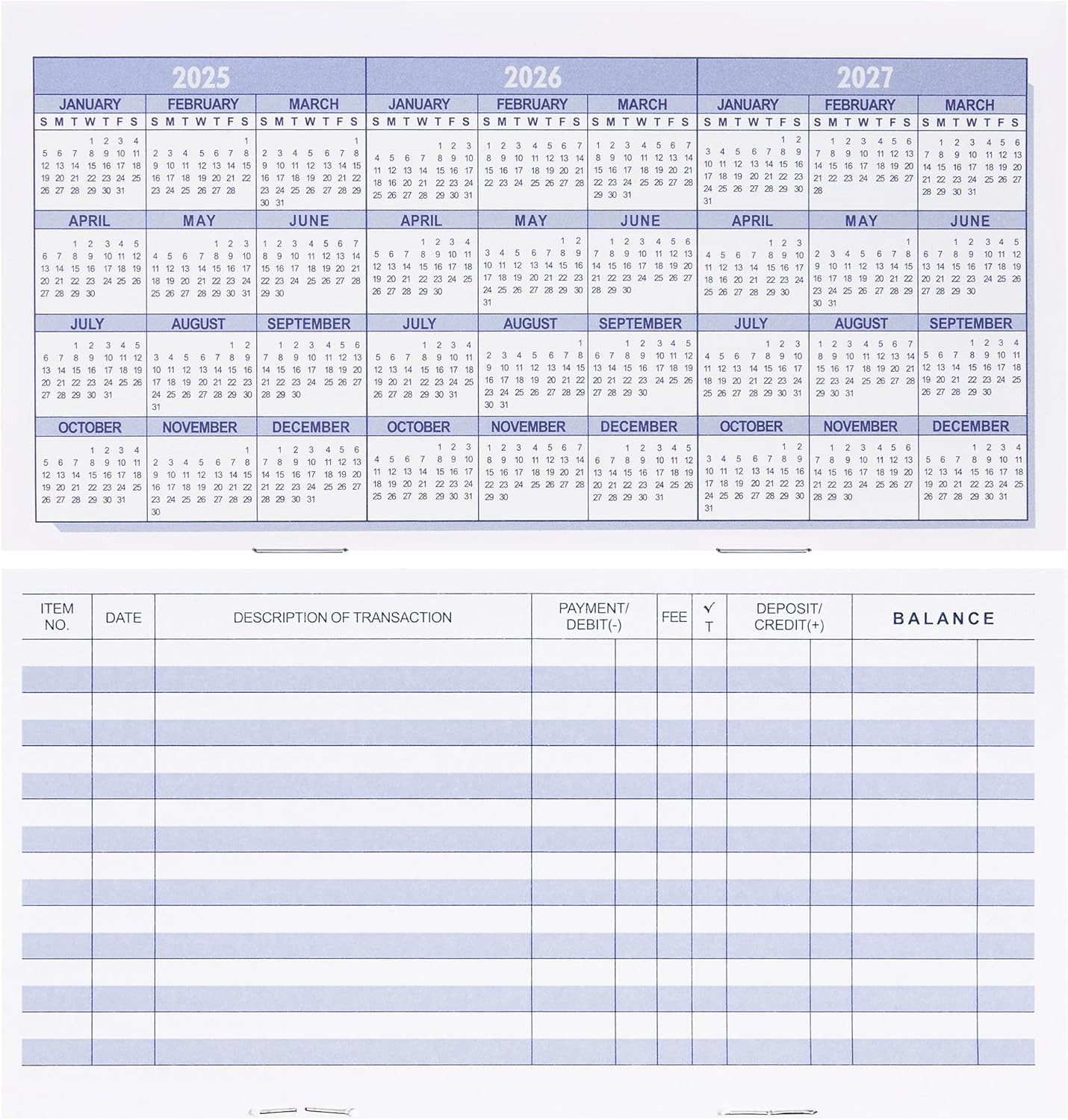 20 Pack Checkbook Register Blank Transaction Ledger For Personal Business Bank