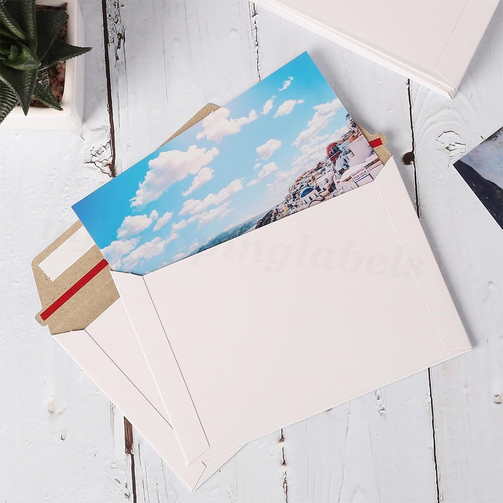 6.5 x 4.5 RIGID FLATS CARDBOARD ENVELOPE MAILERS DOCUMENT PHOTO SHIPPING WHITE