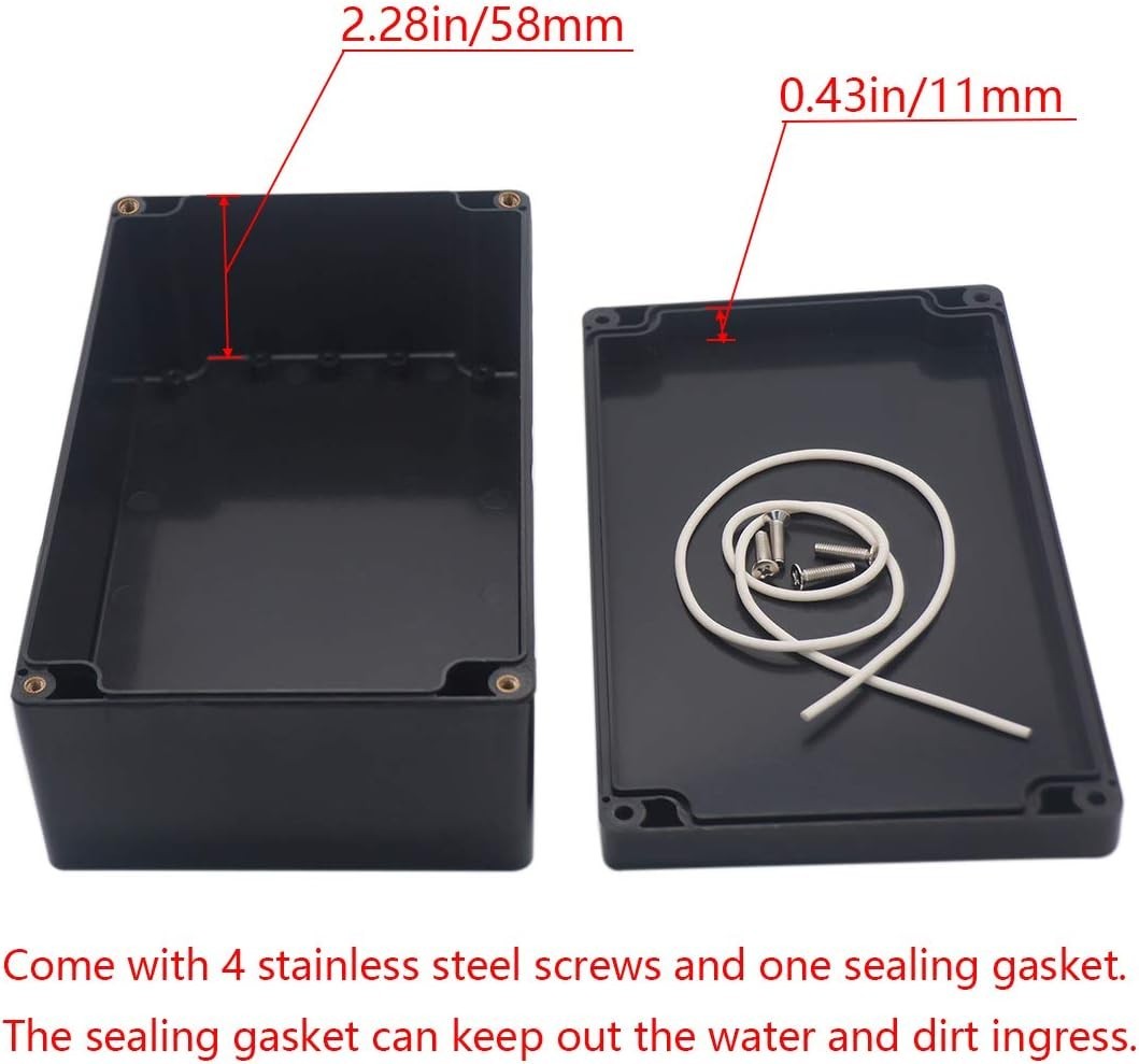 Compact Waterproof Electrical Box Made of Sturdy ABS – 7.87×4.72×2.95