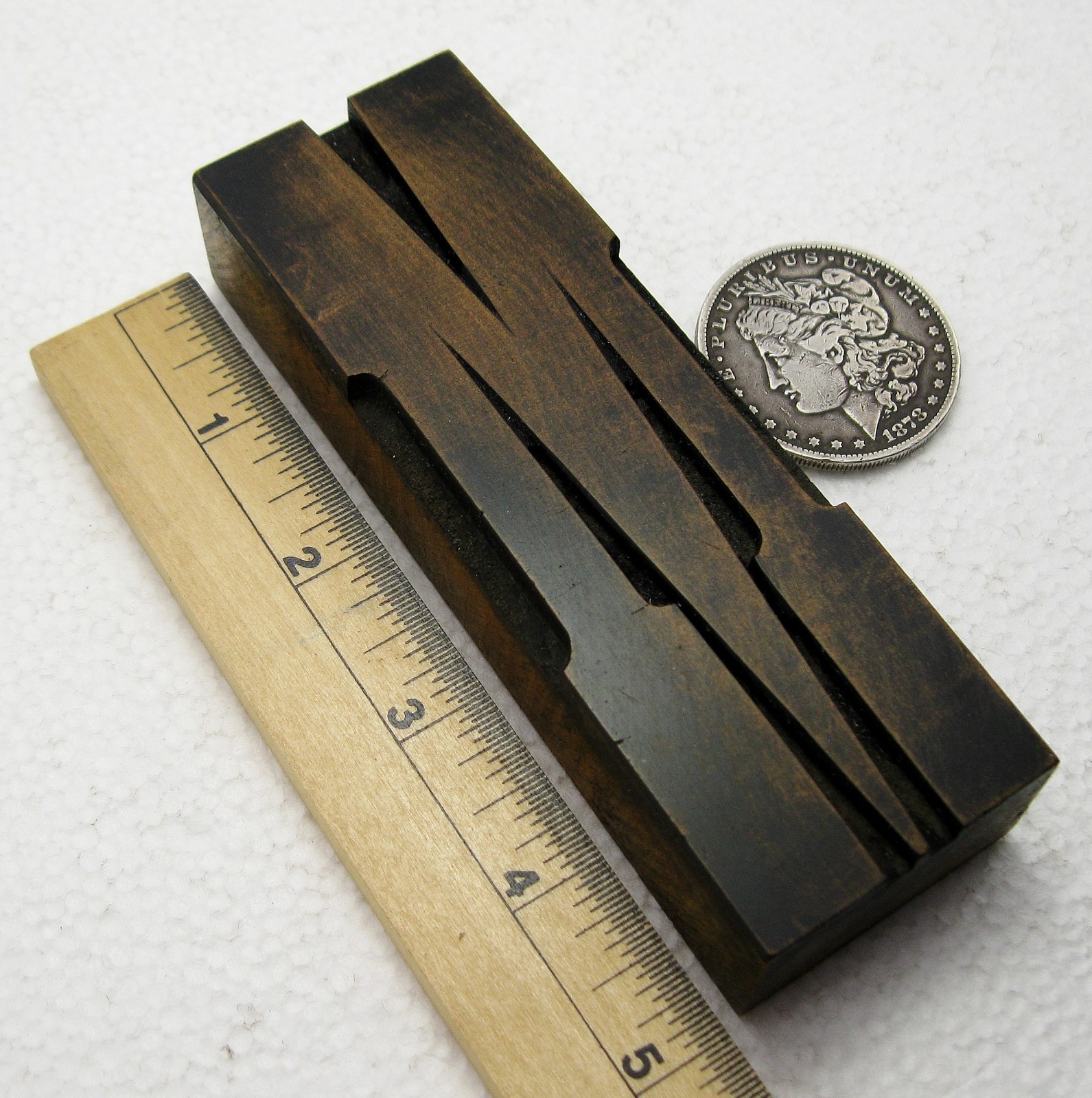 Vintage Letterpress wood type large UC M. Beautiful old letter!