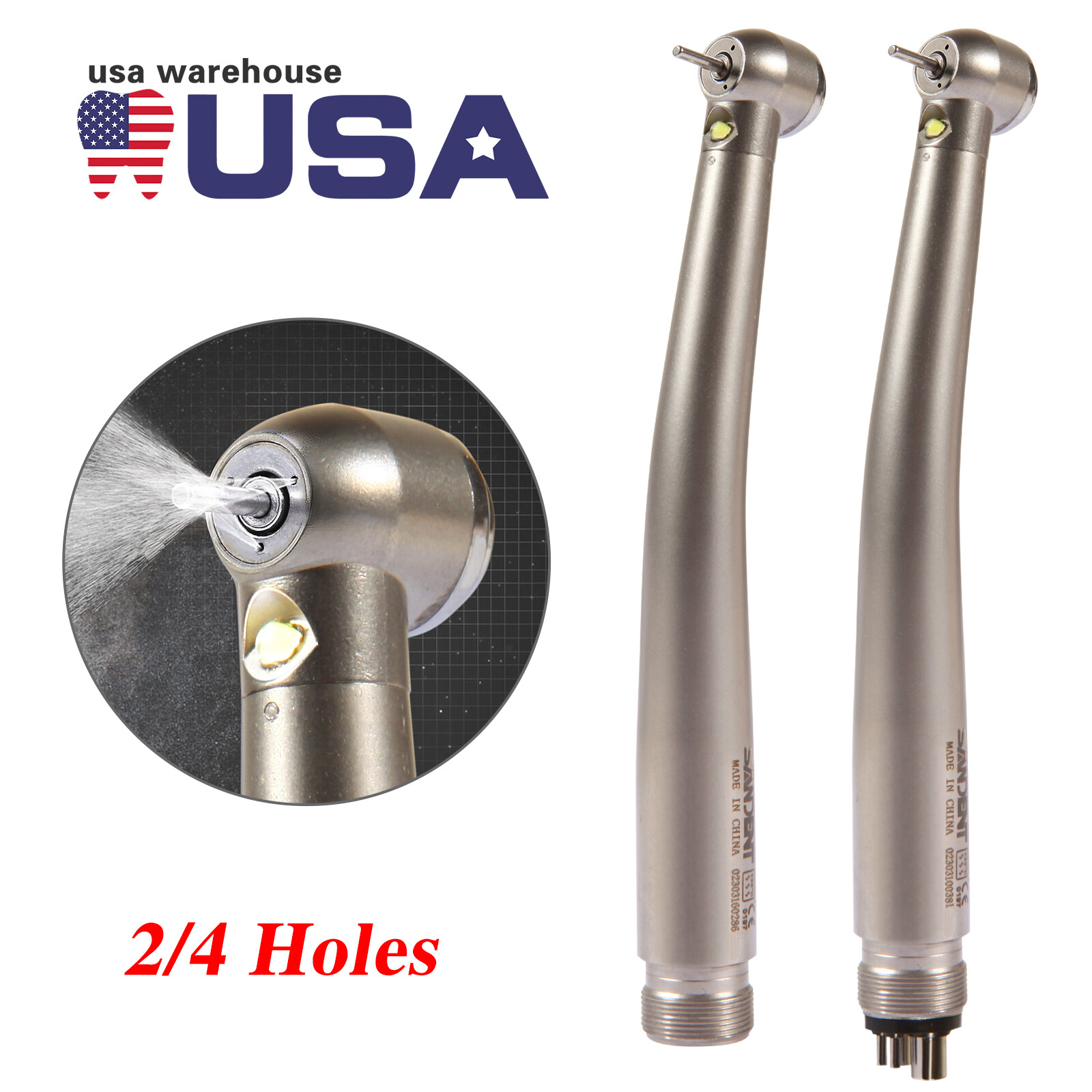 Turbina LED 2/4 orificios con pieza mano de alta velocidad dental NSK Style