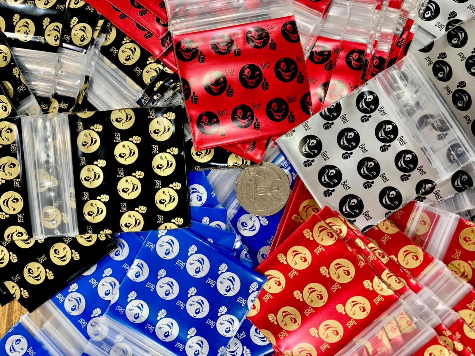 BaggiesSince1987 – 2020 Design Zip Bags Metallic 50 DSN Mix 500PCS, READ DETAILS