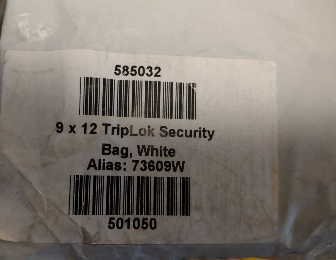 ControlTek TripLOK Security Bags White 9″x12″ 585032 73609W 100ct