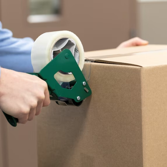 Duck General Purpose Packing Tape Gun with Foam Handle, Clear, 1.88 in x 55 yd,