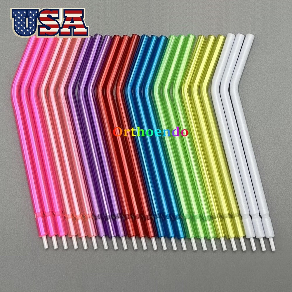 Dental 3-Way Air Water Syringe Disposable Spray Tips Triple Nozzles Tubes 250Pcs