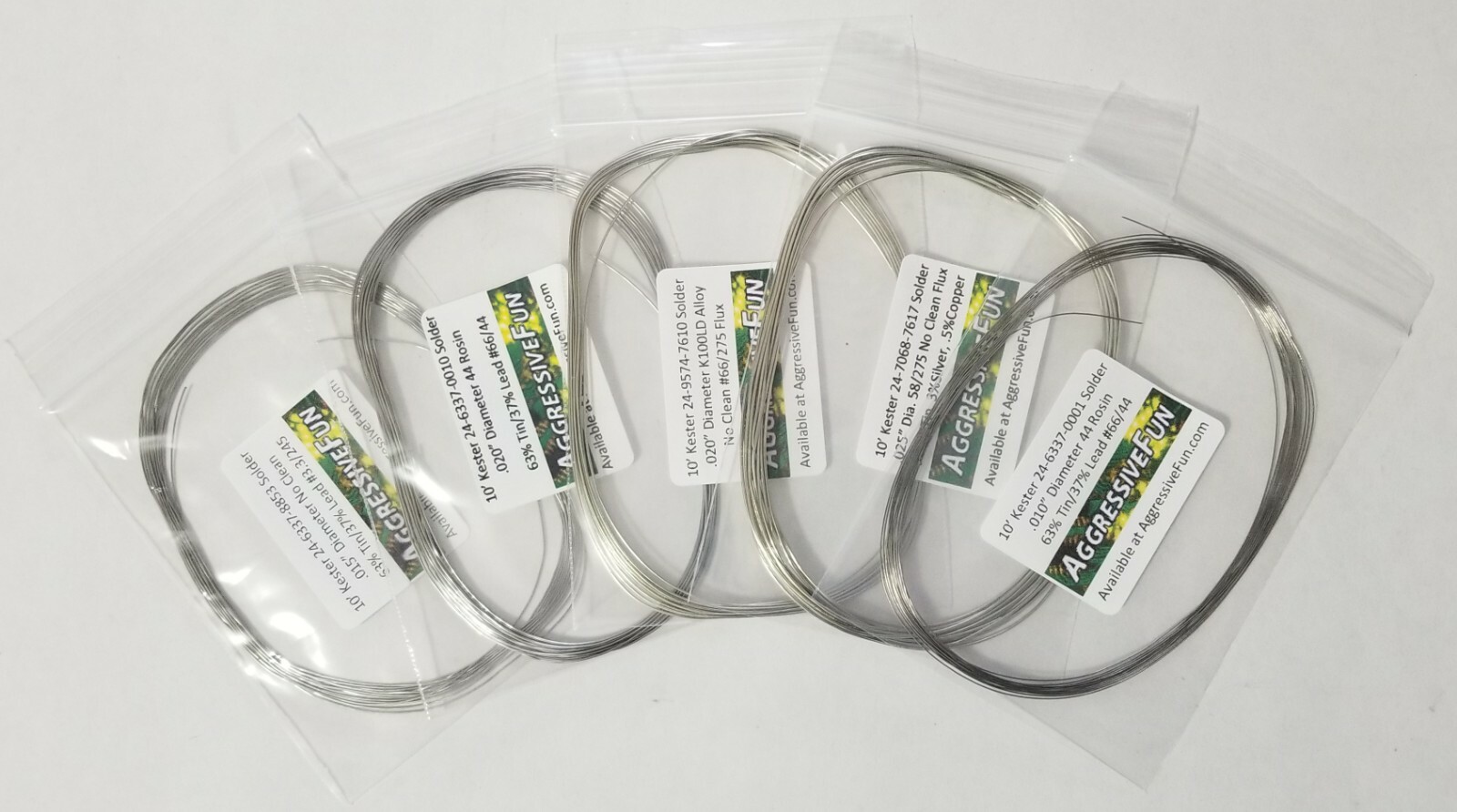 My Favorite Kester Solder 5 Types .010″(.25mm) to.025 “(.64mm) SAC305 63/37 Tin
