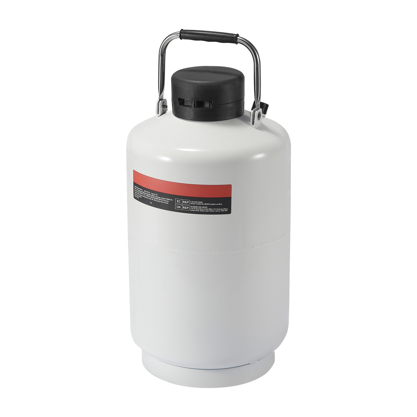 VEVOR Liquid Nitrogen Tank 10 L Aluminum Alloy LN2 Container Dewar 6 Canisters