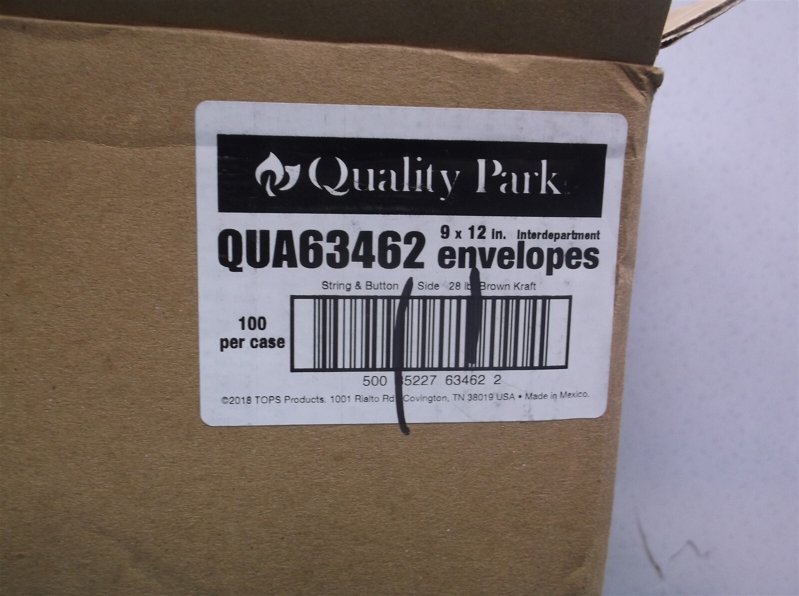 Quality Park 1-Side Print Inter-Department Envelopes Brown 9 x 12 100 ct (63462)