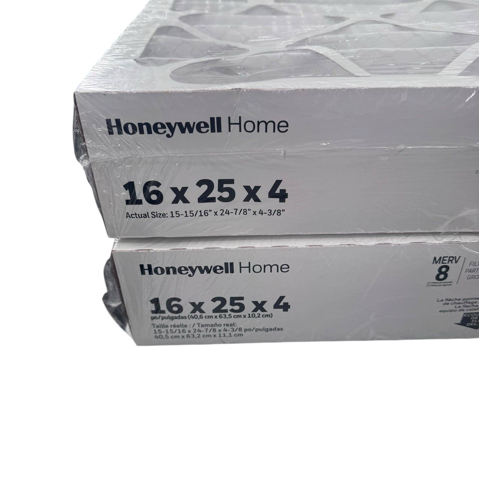2 Honeywell Home Air Filter 16x25x4 #FPR 8 Merv 8 Large Fast Shipping