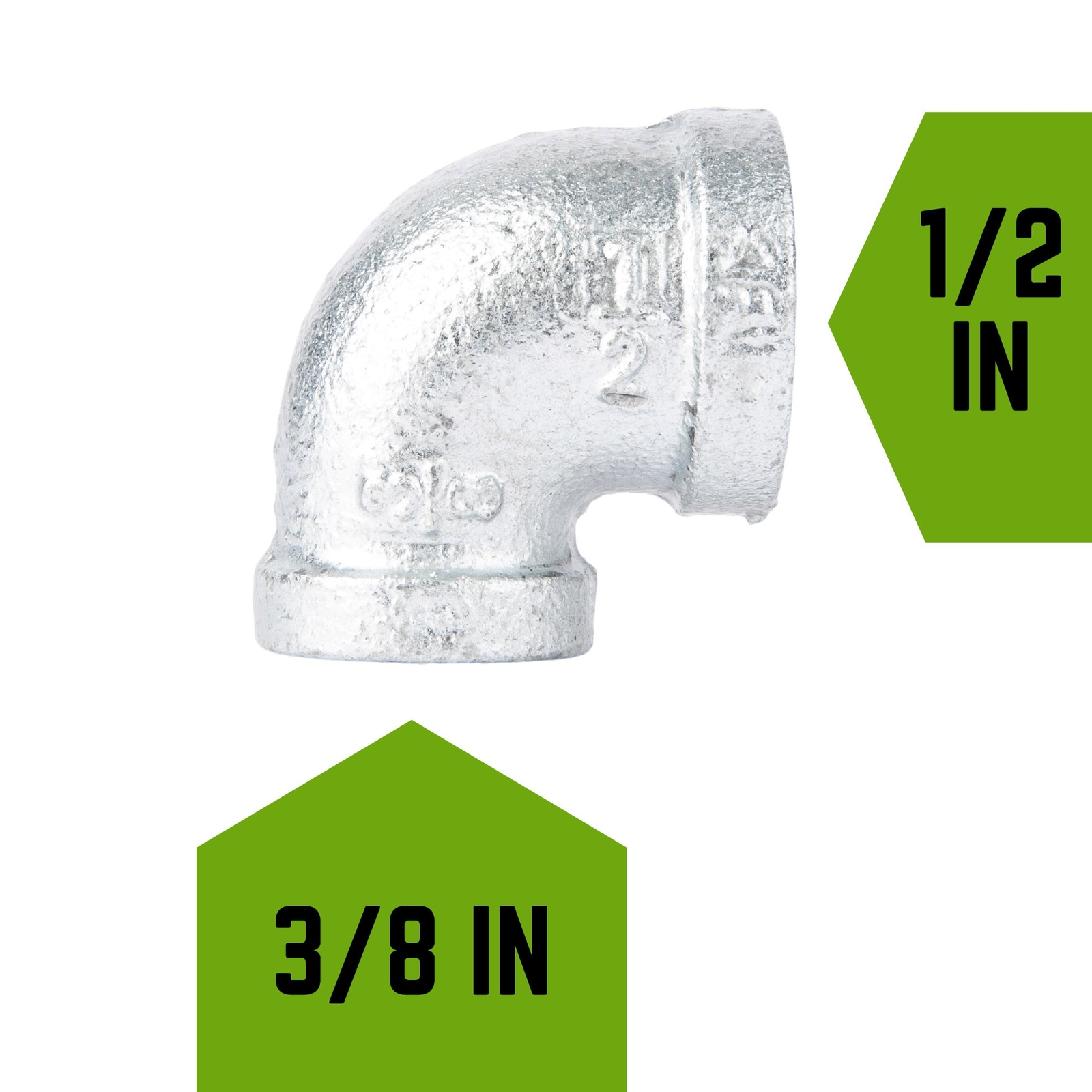 1/2 in. x 3/8 in. Galvanized Iron Reducing Elbow