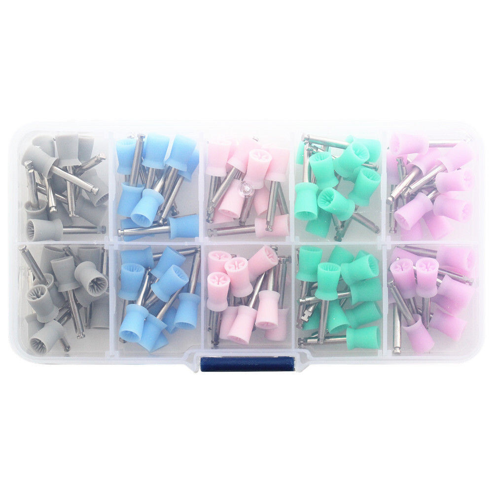 100/500/1000 Pcs Dental Rubber Latch Polisher Polishing Prophy Cup Bowl Brushes
