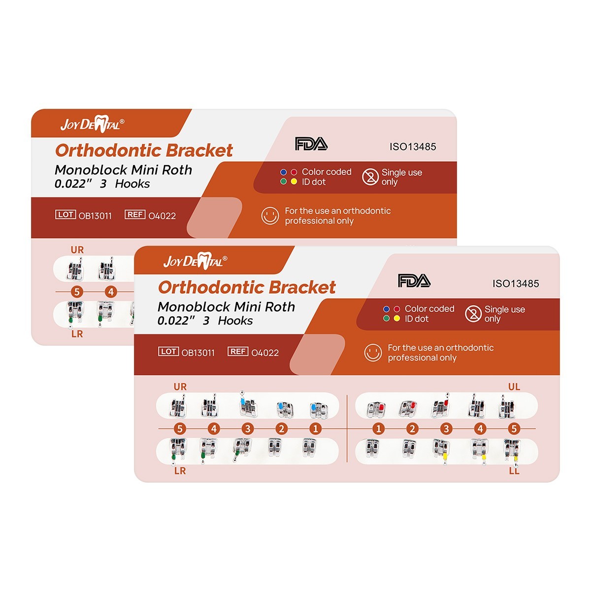 20 X Dental Orthodontic Brackets Braces Mini Roth MBT 022 /018 Hook 345