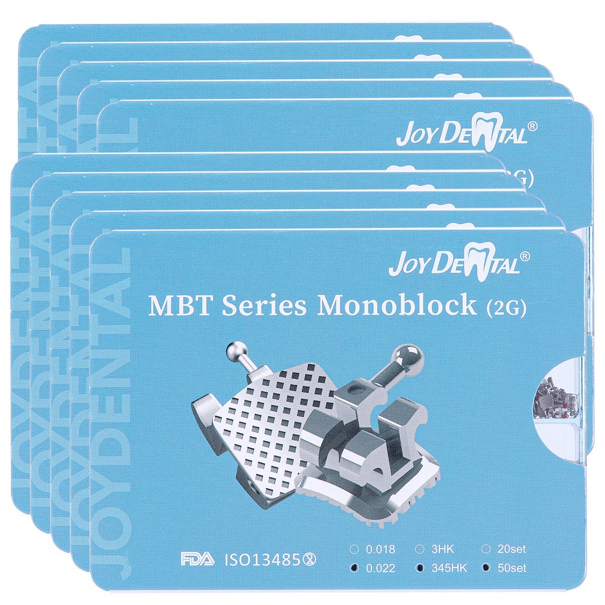 50 Sets Dental Orthodontic MIM Monoblock Brackets Mini MBT 0.022″ Hooks AZDENT