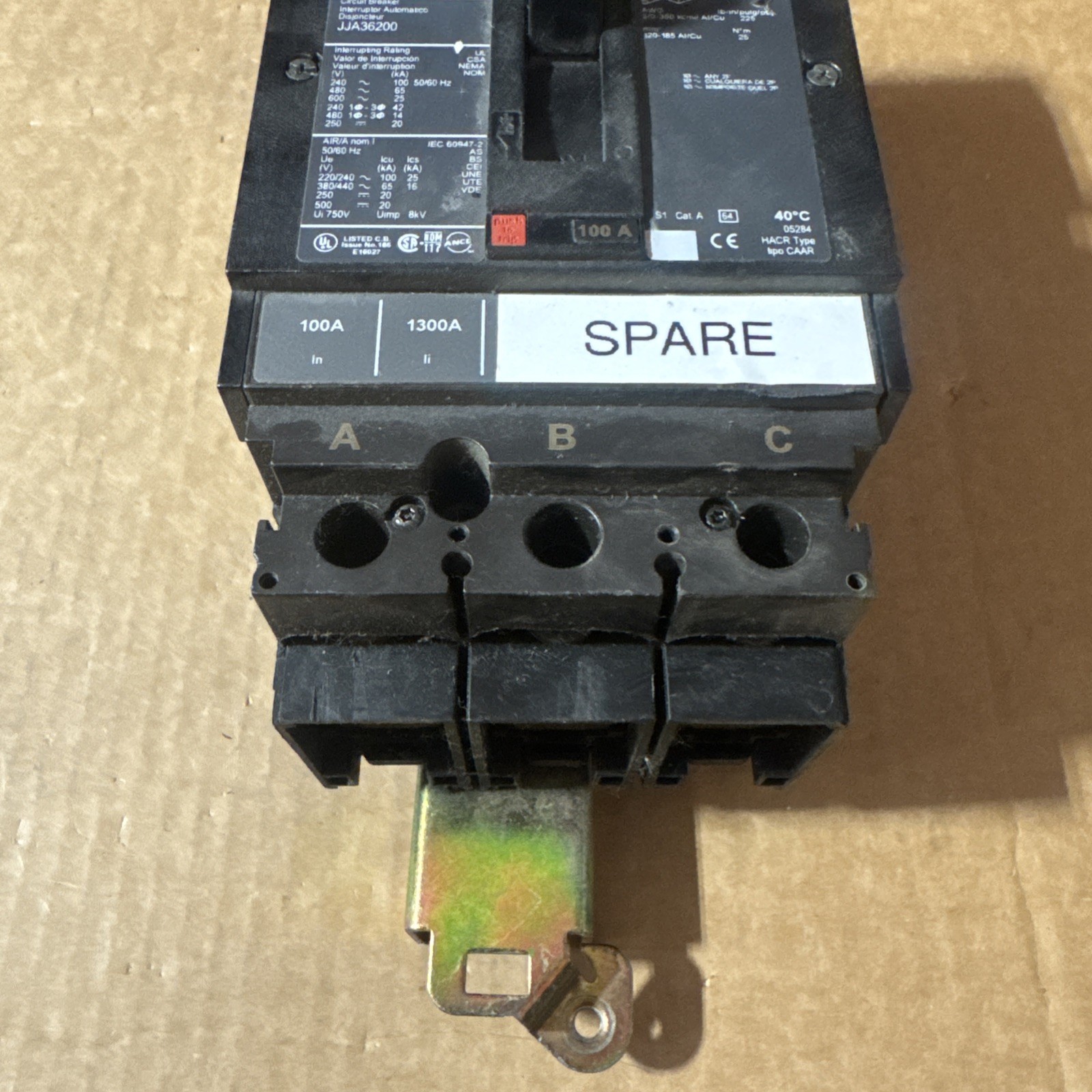 Square D JJA36200 200A 600V 3Pole ILine PowerPact Circuit Breaker