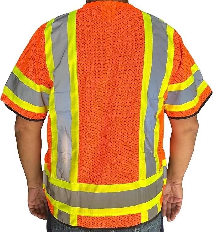 Crew Orange Reflective High Visibility Class 3 Safety Vest