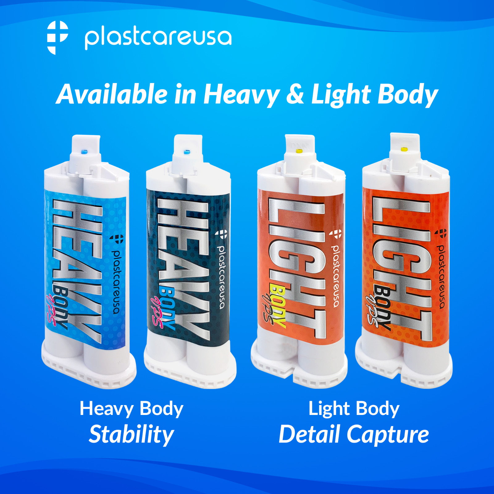 20 x VPS PVS Heavy Body Regular Set Impression Material, 50mL Cartridges