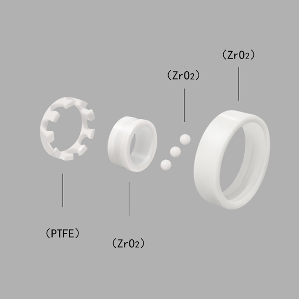 Miniature Zirconia Ceramic Bearing ZrO2 Resistant Corrosion Full Ceramic Ball